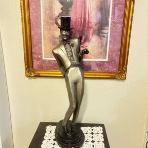 Black and Silver Art Sculpture rare collectible 1986 Michael Katok signed